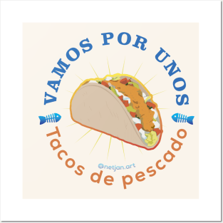 Tacos de pescado Posters and Art